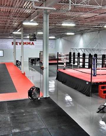 Fitness first boxing ring and mixed martial arts area